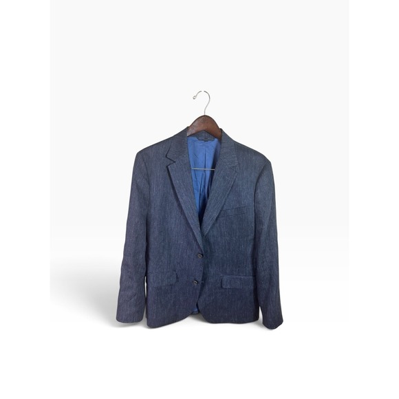 Bonobos Other - Bonobos x Guabello Linen 42s Midnight Blue Slub Sport Coat Jacket Blazer